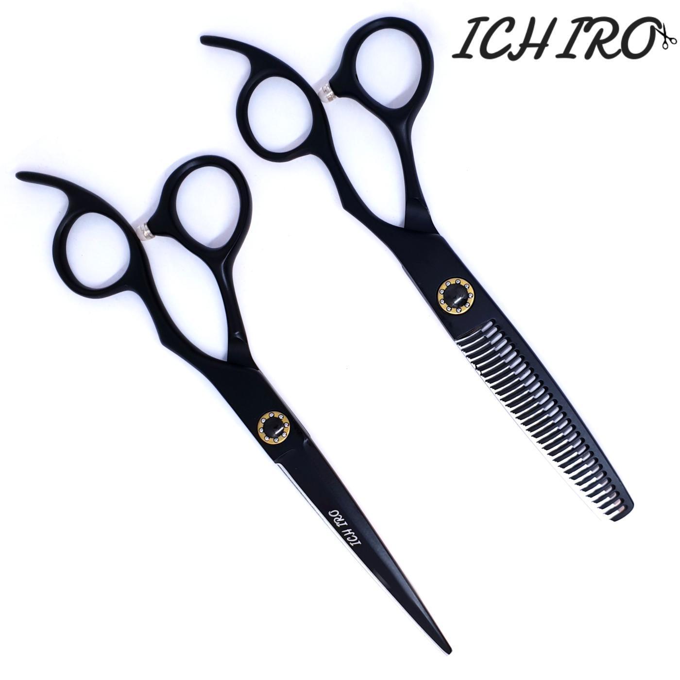 Ichiro Matte Black Cutting & Thinning Hair Scissors Set logo